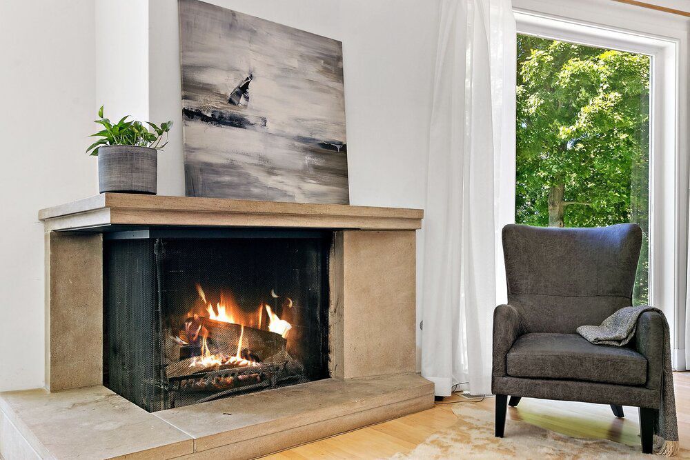 Cozy fireplace